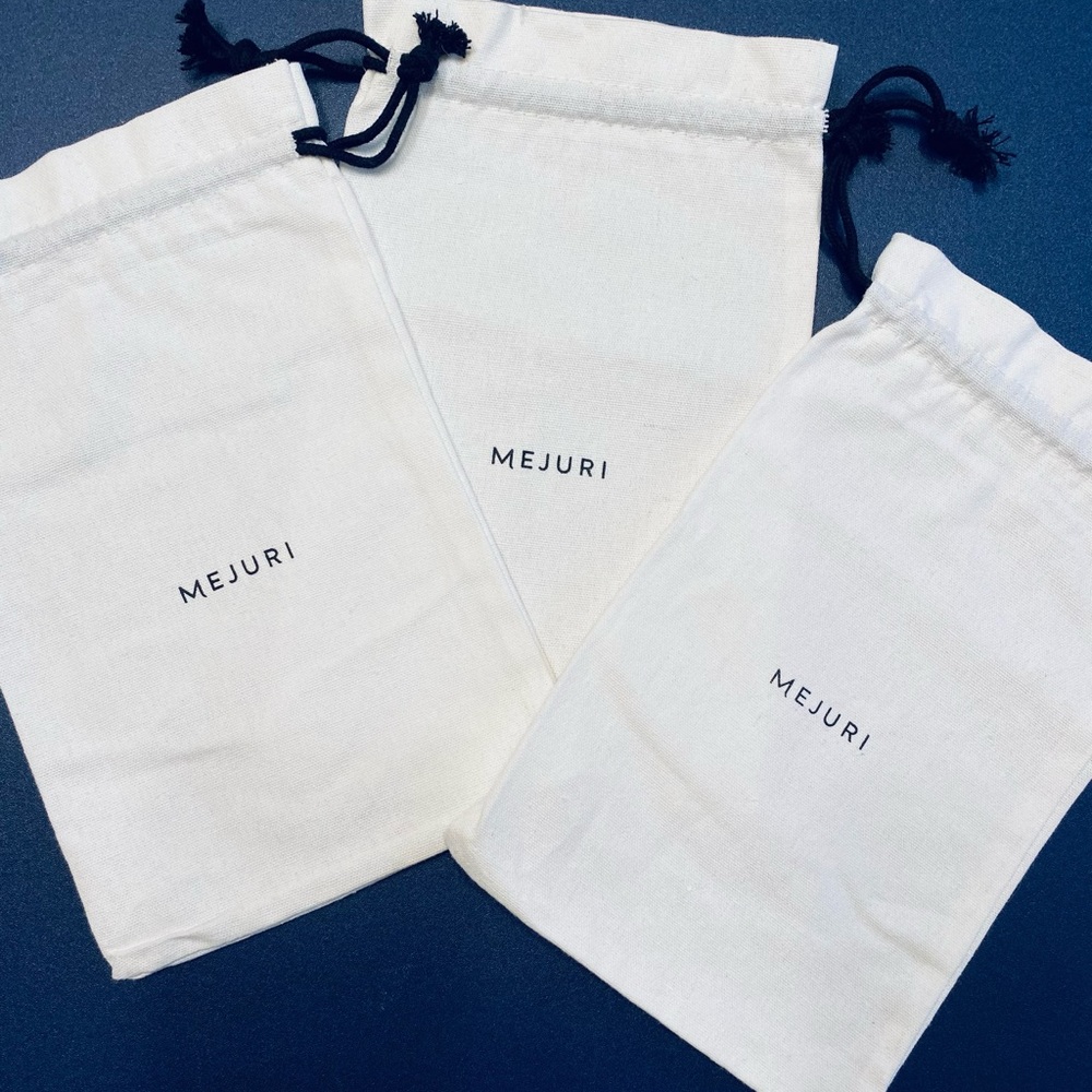 Set of (3) Mejuri Jewelry Gift Bags Dustbags New